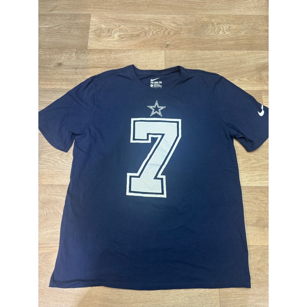 Nike Dallas Cowboys Trevon Diggs 7 Navy Blue T-Shirt Mens Large Athletic Cut